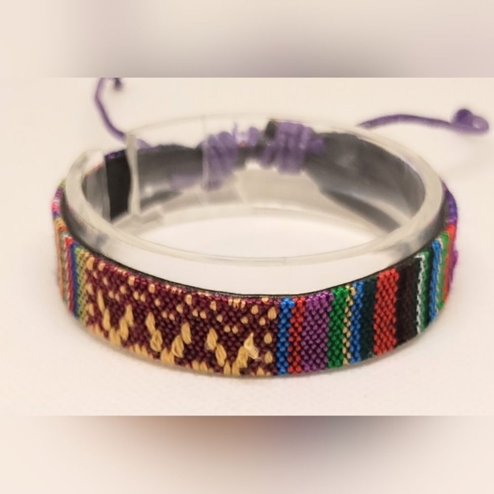 Men's bracelet striped punk hemp new e63